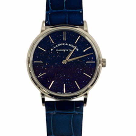 A. Lange & Söhne Saxonia Thin White Gold Blue Dial 205.086