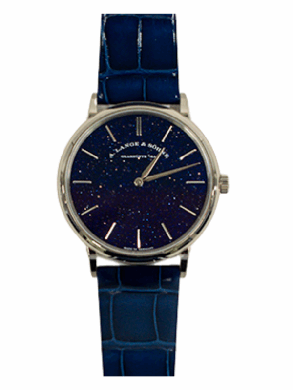 A. Lange & Söhne Saxonia Thin White Gold Blue Dial 205.086 Bracelet