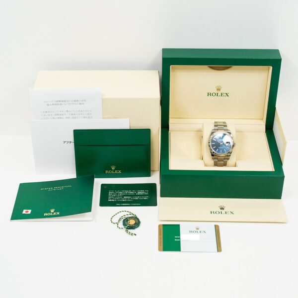 Rolex Datejust 41 White Gold and Steel Blue Stick Dial 126334