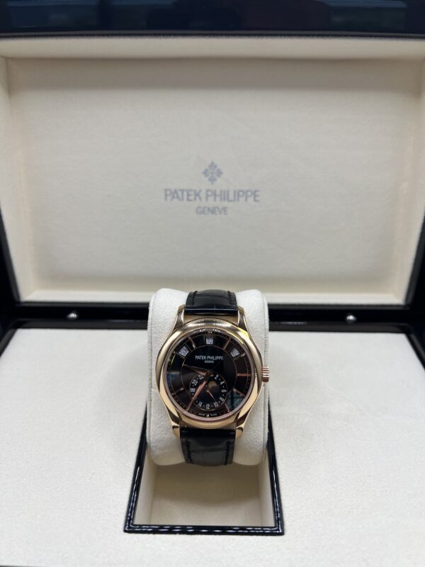 Patek Philippe Annual Calendar Rose Gold Black Dial 5205R-010