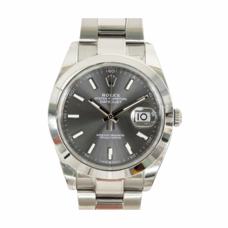 Rolex Datejust 41 Stainless Steel "Slate" Stick Dial 126300
