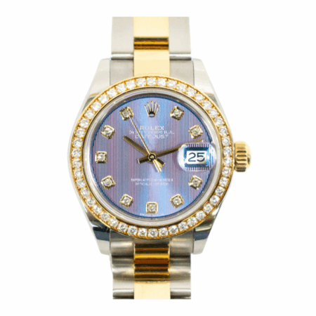 Rolex Lady-Datejust Yellow Gold and Steel Purple Diamond Dial 279383RBR