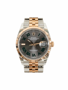 Rolex Datejust 36 Rose Gold and Steel "Wimbledon" Roman Dial 126231