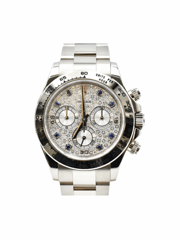 Rolex Daytona White Gold Pave Diamond Dial 116509 Bracelet