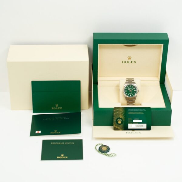 Rolex Oyster Perpetual 36 Stainless Steel Green Dial 126000 Bracelet