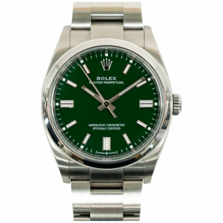 Rolex Oyster Perpetual 36 Stainless Steel Green Dial 126000 Bracelet