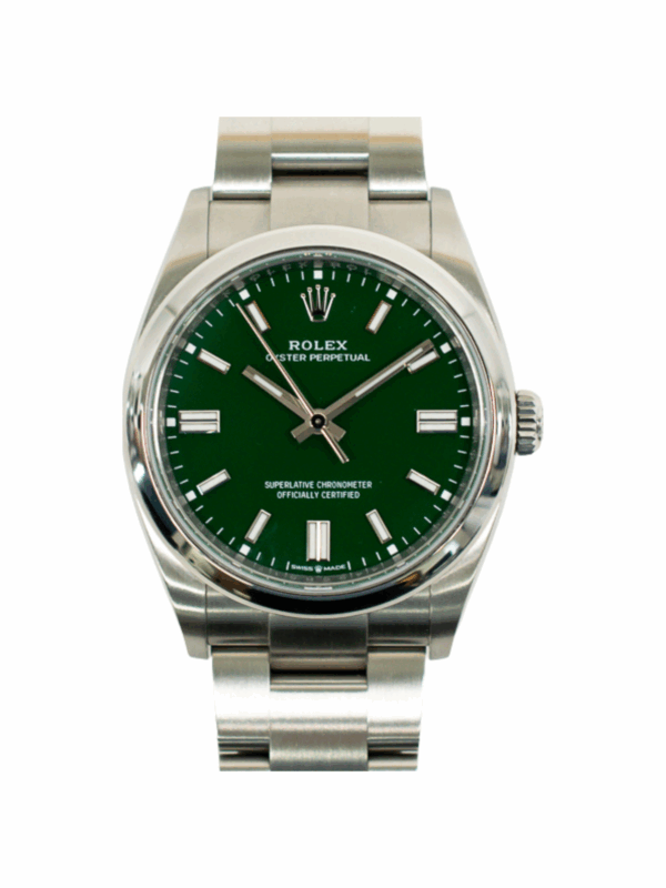 Rolex Oyster Perpetual 36 Stainless Steel Green Dial 126000 Bracelet