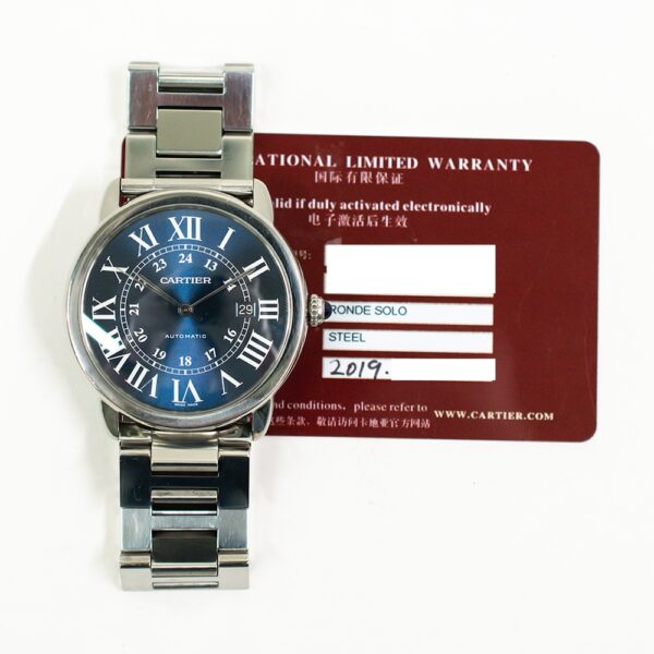 Cartier Ronde Solo Stainless Steel Blue Roman Dial WSRN0023