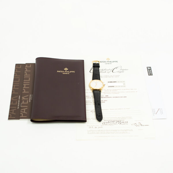 Patek Philippe Calatrava Yellow Gold White Stick Dial 5196J-001