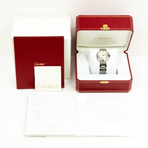 Cartier Ballon Bleu Stainless Steel Silver Roman Dial W69011Z4