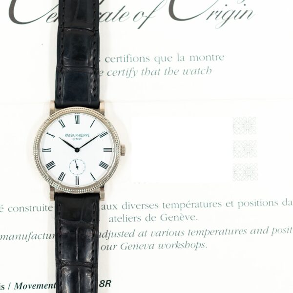 Patek Philippe Calatrava White Gold White Roman Dial 7119G-010