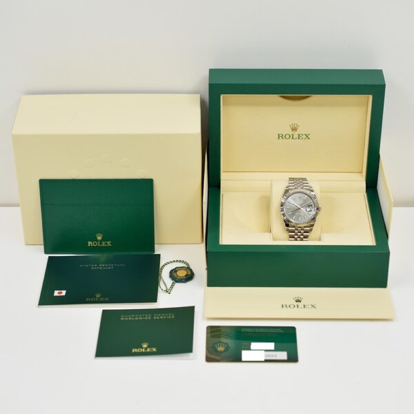 Rolex Datejust 41 White Gold and Steel "Slate" Stick Dial 126334