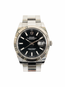 Rolex Datejust 41 White Gold and Steel Black Stick Dial 126334