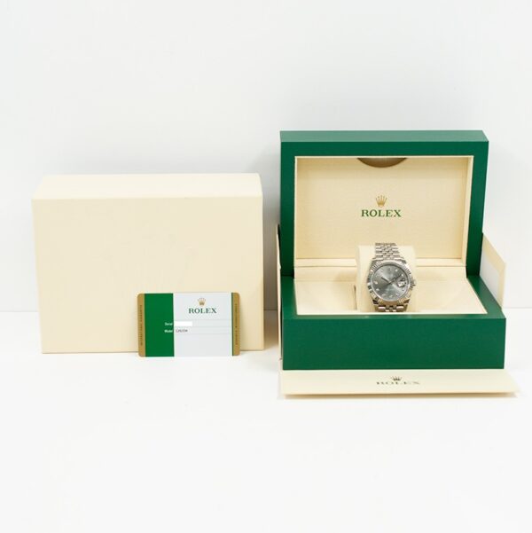 Rolex Datejust Steel and White Gold Slate Diamond Dial 126334 Bracelet