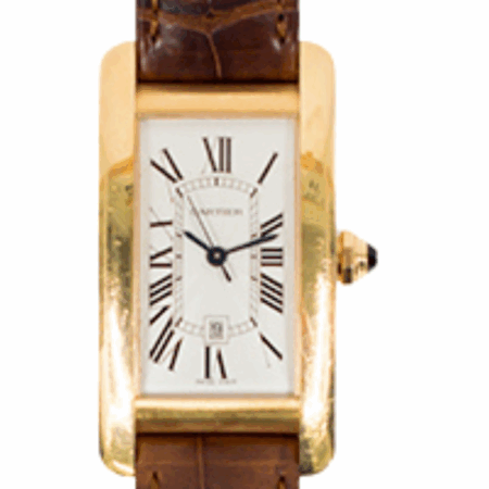 Cartier Tank Américaine Rose Gold Silver Roman Dial W2620030