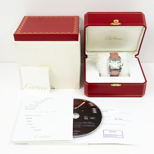 Cartier Santos 100 Steel White Roman Dial W20126X8 Bracelet