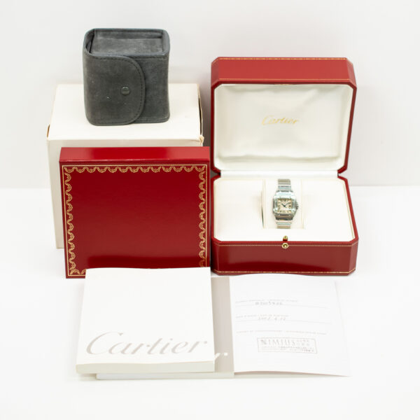 Cartier Santos Galbée 24mm Steel Silver Roman Dial W20054D6 Bracelet