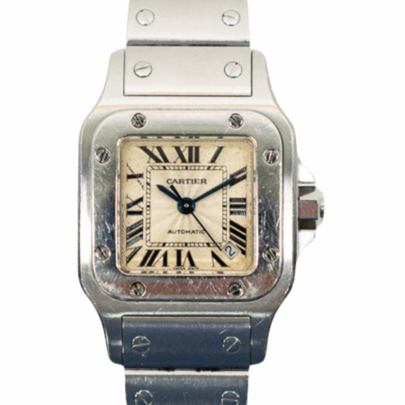 Cartier Santos Galbée 24mm Steel Silver Roman Dial W20054D6 Bracelet