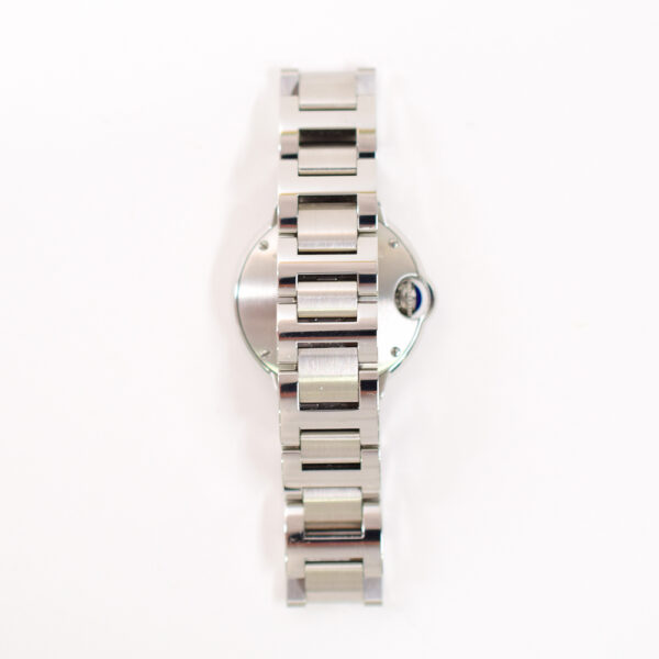 Cartier Ballon Bleu 28mm Steel White Roman Dial W4BB0015 Bracelet
