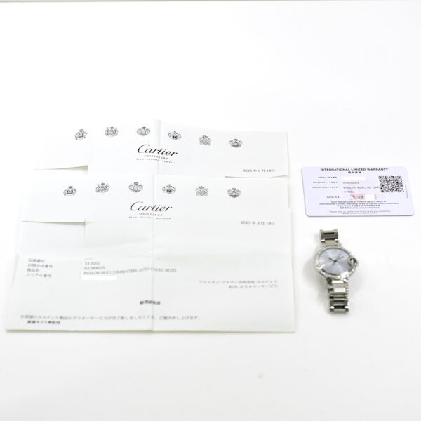Cartier Ballon Bleu De Cartier 33mm Blue Roman Dial W4BB0028 Bracelet