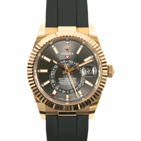 Rolex Sky-Dweller Rose Gold Slate Dial 326235 Bracelet