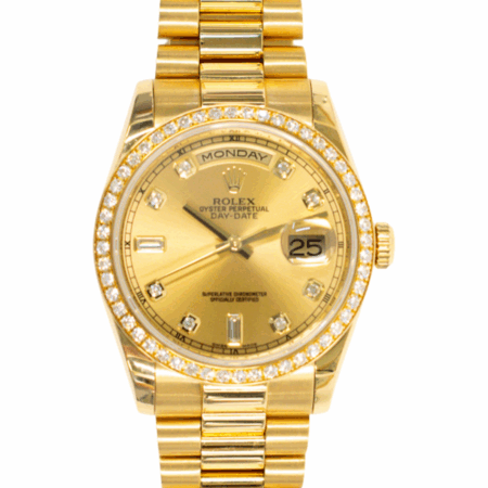 Rolex Day-Date 36 "President" Champagne Diamond Dial 118348A Bracelet
