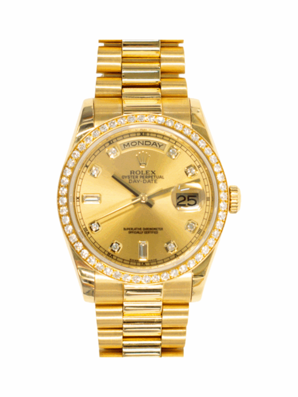 Rolex Day-Date 36 "President" Champagne Diamond Dial 118348A Bracelet