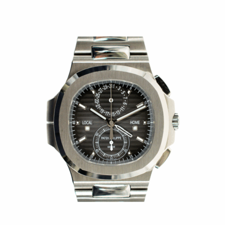 Patek Philippe Nautilus Flyback Chronograph Time Travel Stainless Steel Grey Dial 5990/1A-001