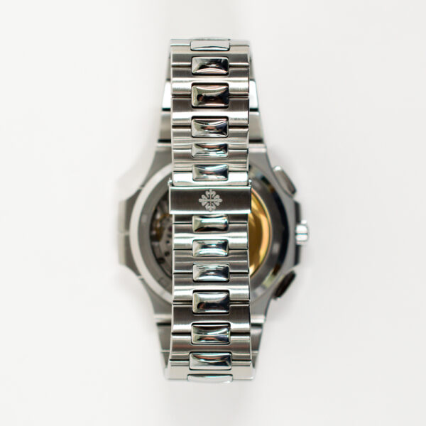 Patek Philippe Nautilus Flyback Chronograph Time Travel Stainless Steel Grey Dial 5990/1A-001