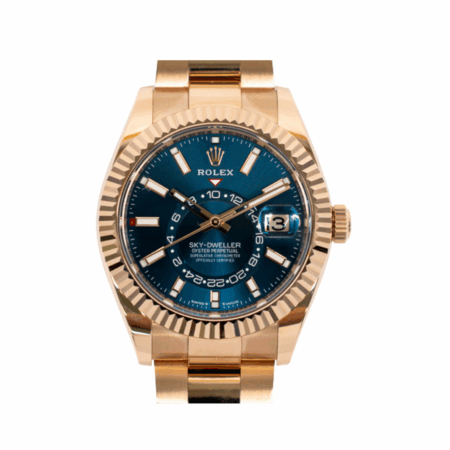 Rolex Sky-Dweller Rose Gold Blue Stick Dial 336935