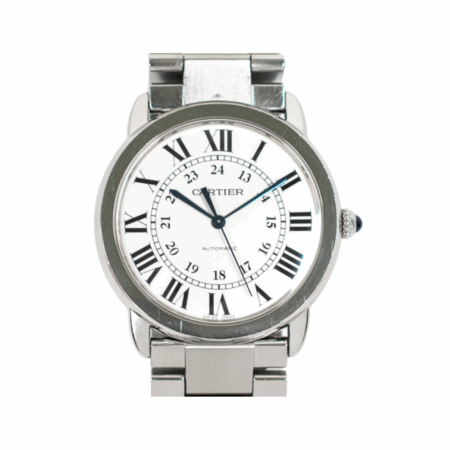 Cartier Ronde Solo Cartier Stainless Steel Silver Roman Dial WSRN0012