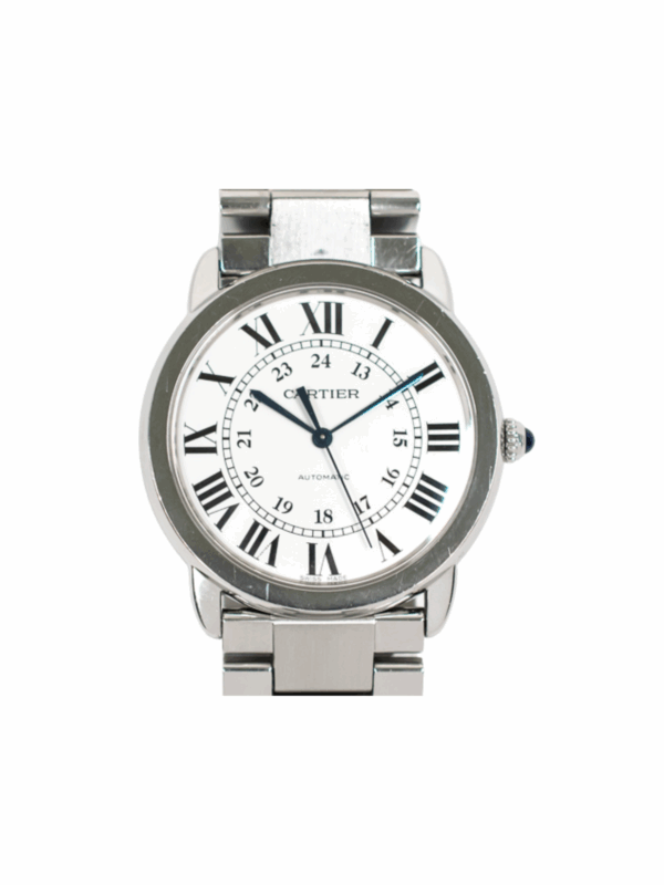 Cartier Ronde Solo Cartier Stainless Steel Silver Roman Dial WSRN0012