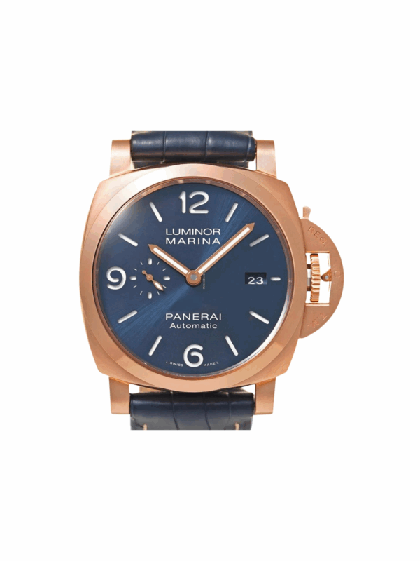 Panerai Luminor Marina Goldtech 44 mm Rose Gold Blue Dial PAM 01112