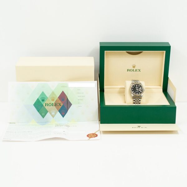 Rolex Datejust 36 White Gold and Steel Black Diamond Dial 16234G