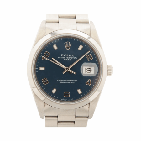 Rolex Oyster Perpetual Date Stainless Steel Blue Dial 15200