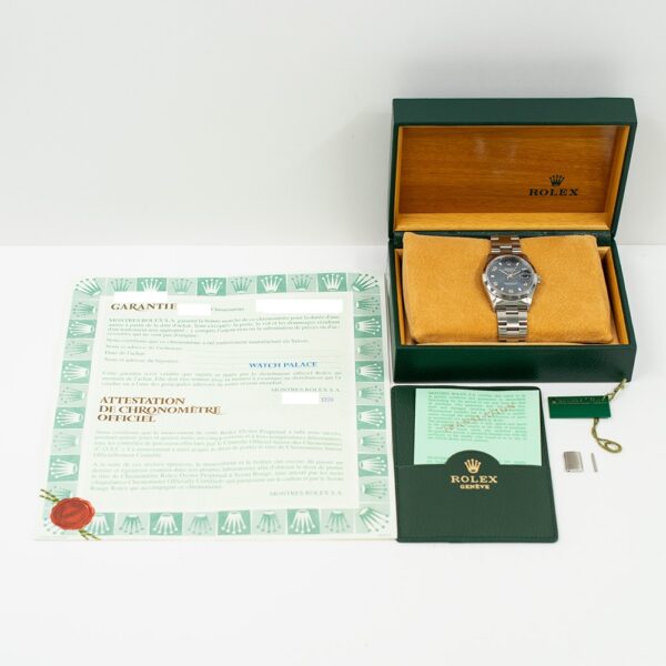 Rolex Oyster Perpetual Date Stainless Steel Blue Dial 15200