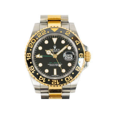 Rolex GMT-Master II Steel and Yellow Gold Black Dial 116713LN