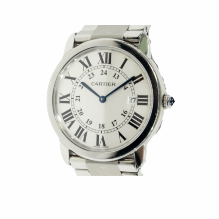 Cartier Ronde Solo Stainless Steel White Roman Dial W6701005