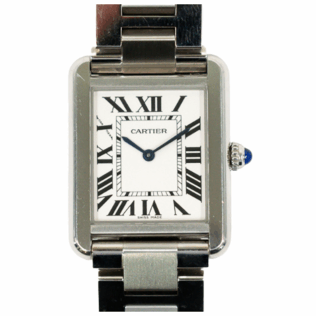 Cartier Tank Solo Stainless Steel Silver Roman Dial W5200013