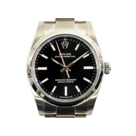 Rolex Oyster Perpetual 34 Stainless Steel Black Dial 124200