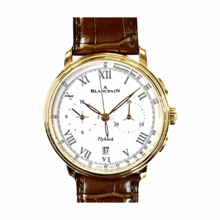 Blancpain Villeret Flyback Chronograph Pulsometer Rose Gold White Dial 6680F-3631-55B