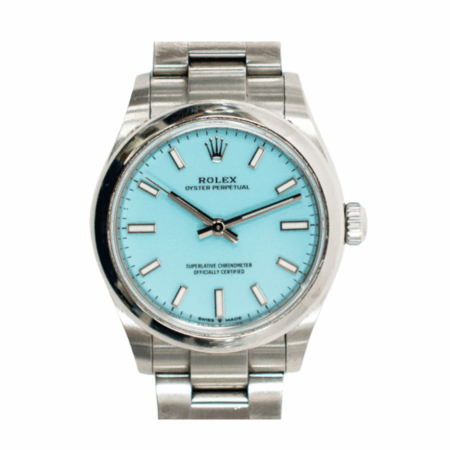 Rolex Oyster Perpetual 31 Stainless Steel Turquoise Stick Dial 277200