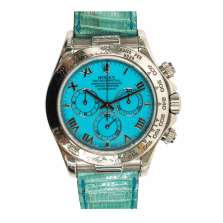 Rolex Daytona White Gold "Beach Edition" Turquoise Roman Dial 116519