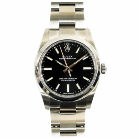 Rolex Oyster Perpetual 34 Stainless Steel Black Dial 124200