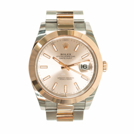 Rolex Datejust 41 Stainless Steel and Rose Gold Sundust Dial 126301