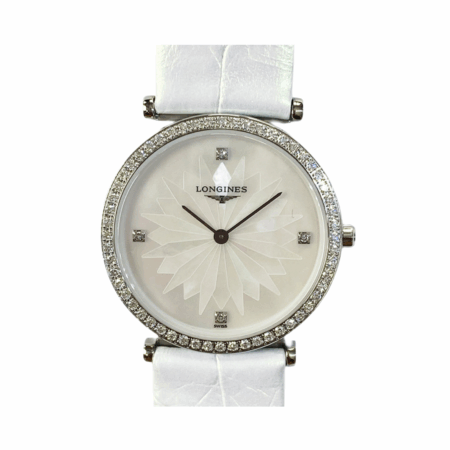 Longines La Grande Classique Diamond Bezel Stainless Steel White MOP Dial L4.513.0.25.2