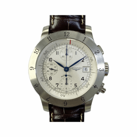 Longines Heritage Chronograph Stainless Steel Silver Arabic Dial L2.741.4.73.2