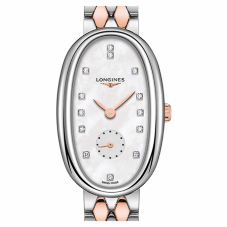 Longines Symphonette Steel and Rose Gold White MOP Diamond Dial L2.306.5.87.7