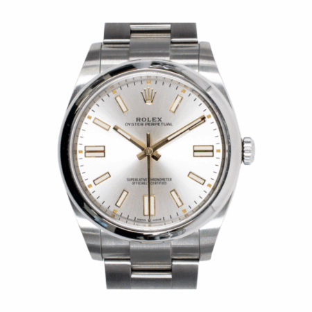 Rolex Oyster Perpetual 41 Stainless Steel Silver Stick Dial 124300