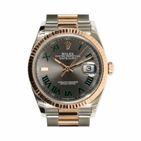 Rolex Datejust 36 Stainless Steel and Rose Gold Wimbledon Roman Dial 126231